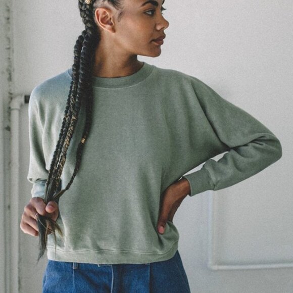 Aliya Wanek Ami Sweatshirt - Sage - Picture 1 of 7